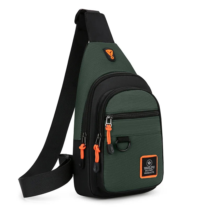 Men's leisure outdoor hiking bike shoulder bag, waterproof sports crossbody bag, travel backpack, men's chest bag, shoulder bag