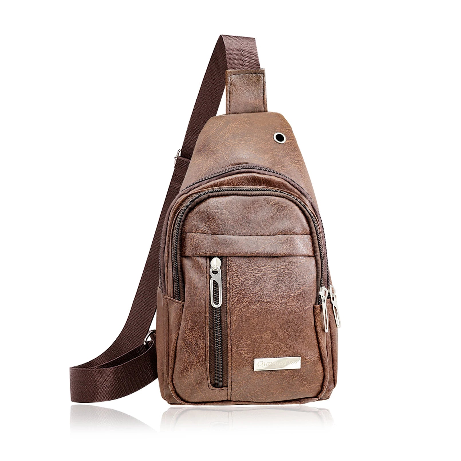 New Leather Chest Bag For Men Multifunctional Casual Fashion Messenger Shoulder Bag For Outdoor Sports Versatile Crossbody Bag