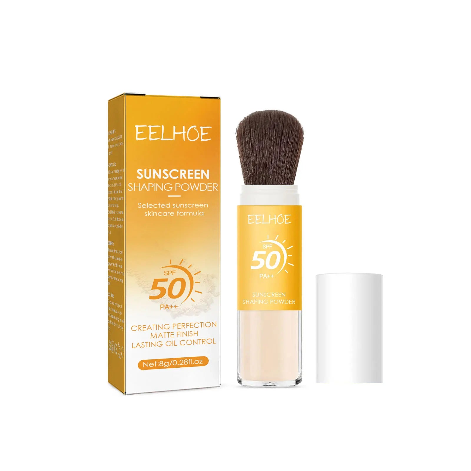 EELHOE Finishing Powder Makeup Oil Control Waterproof Long Lasting Matte Pa++ Spf 50 for Face Sun Protection Powder Cosmetic 8g