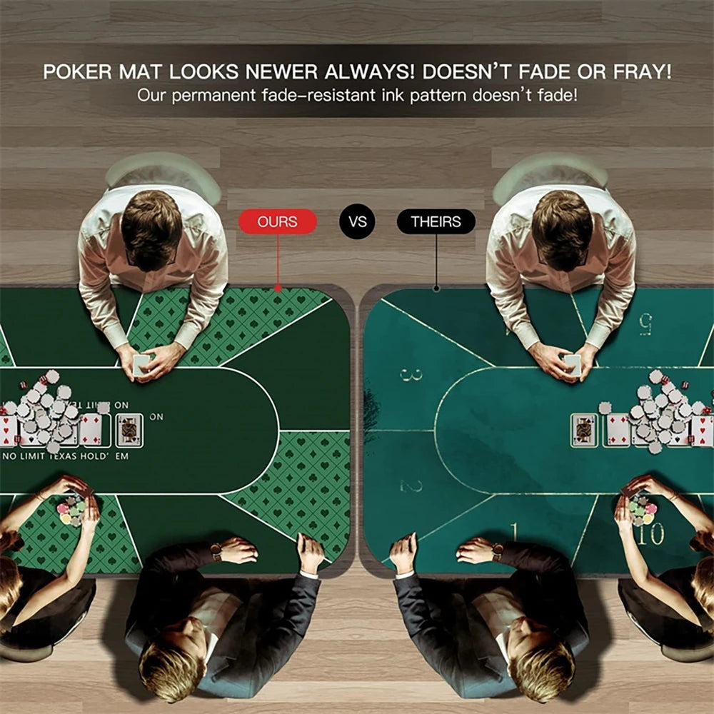 Texas Hold'em Poker 60*120cm Desk Board Game Mat Waterproof Non-Slip Table Card Game Rubber Office Keyboard Mouse Pad