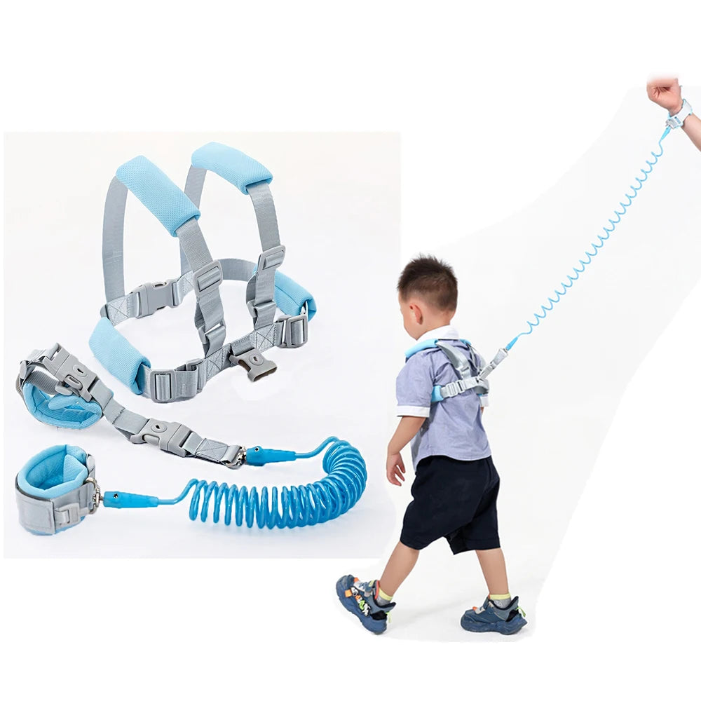 Infants and young children's loss prevention belt traction rope Baby loss prevention bracelet 2m spring rope Walking baby safety