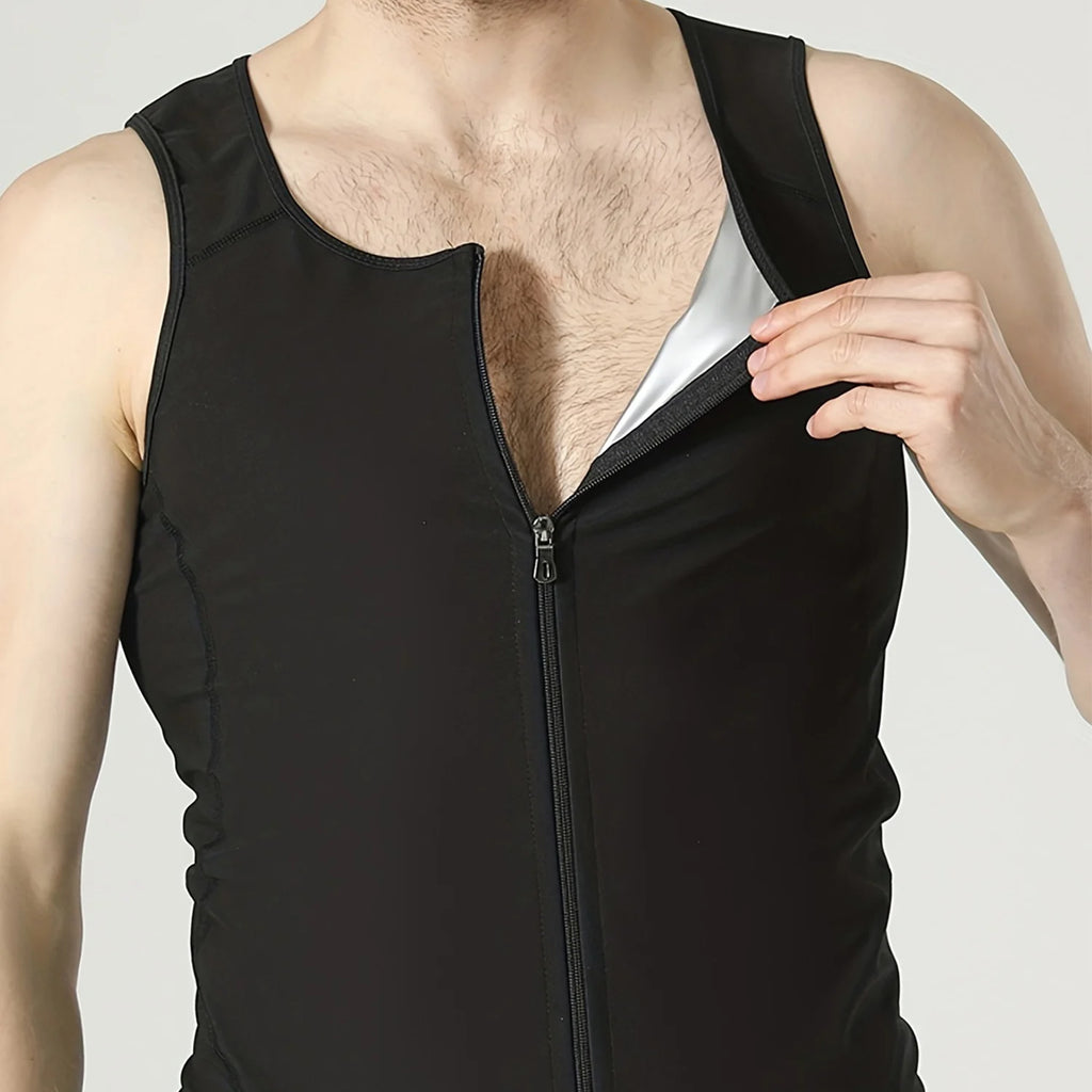 Sauna Sweat Suits Shirt Vest Waist Trainer for Men Compression Workout Shapewear Excersize Gym Clothes Working Out