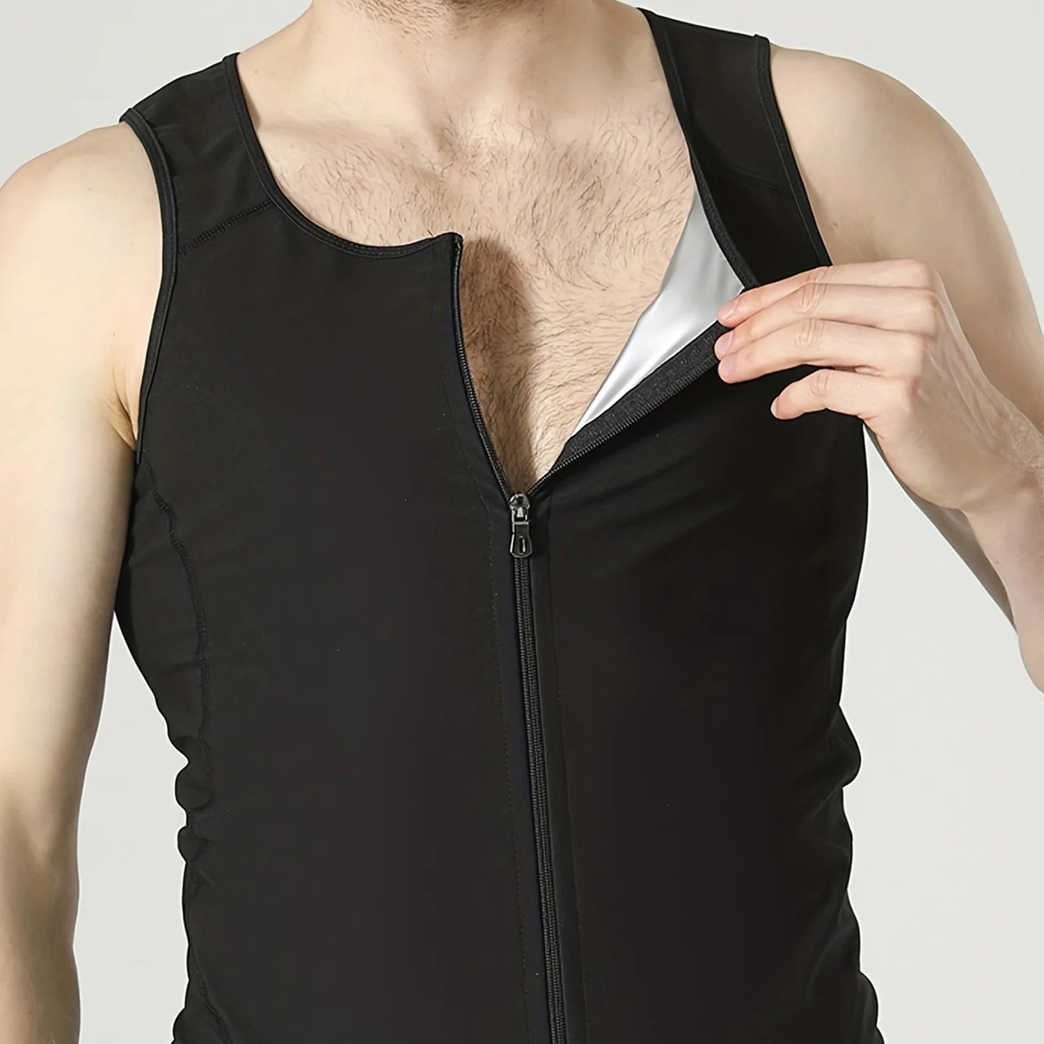 Sauna Sweat Suits Shirt Vest Waist Trainer for Men Compression Workout Shapewear Excersize Gym Clothes Working Out