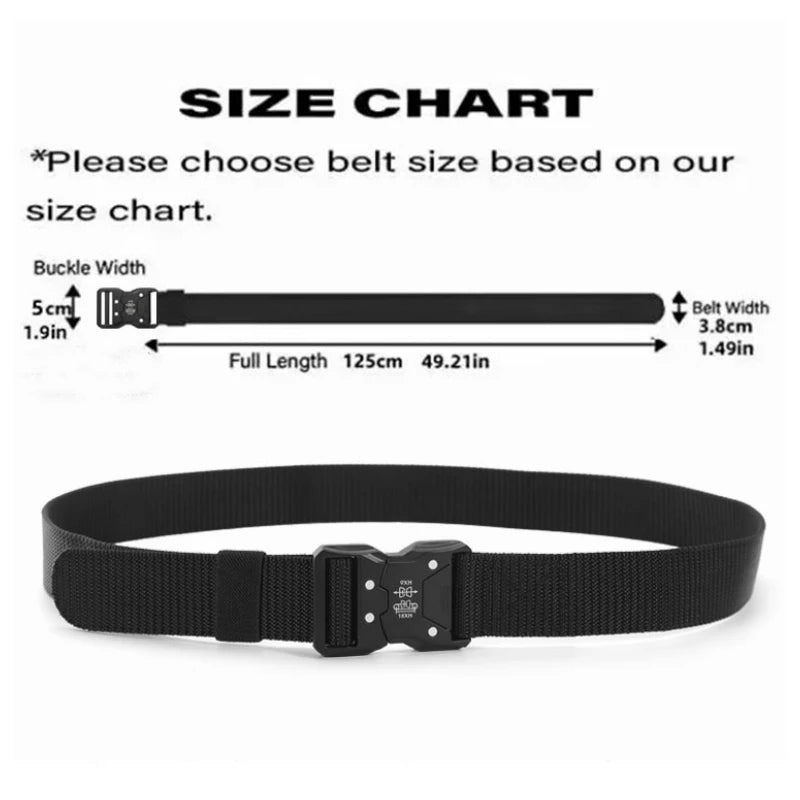 New 1pcs Versatile Men's Tactical Belts - Durable, Adjustable Design - for Outdoor Hunting & Sports Enthusiasts Men Belt