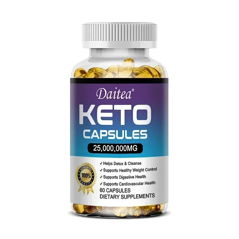 Keto Capsules - Weight & Fat Management, Burn Belly Fat, Detoxification, Digestion, Immunity - High Strength Ketone Supplement