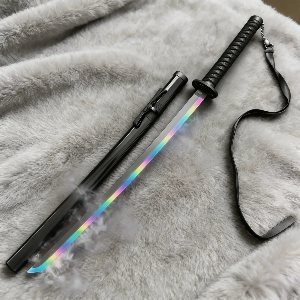 40inch Bleach Kuchiki Byakuya Katana Real Japanese Sword LED Mist Original Vapor Schwert Wood Lightsabre Cosplay Prop Toy Gift