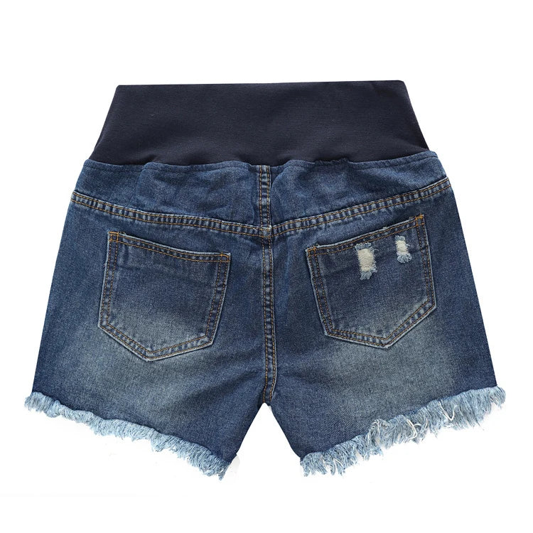 Large Size Maternity Shorts High Waisted Elastic Pregnancy Denim Pants Summer Short Jeans for Pregnant Women