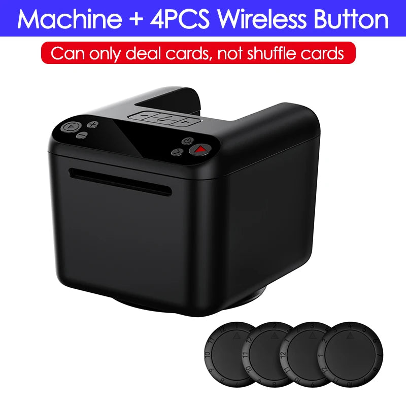 Smart Automatic Card Dealing Machine 360° Rotating Playing Cards Dispenser Poker Device 5000mAh for 2-12 Player Party Games