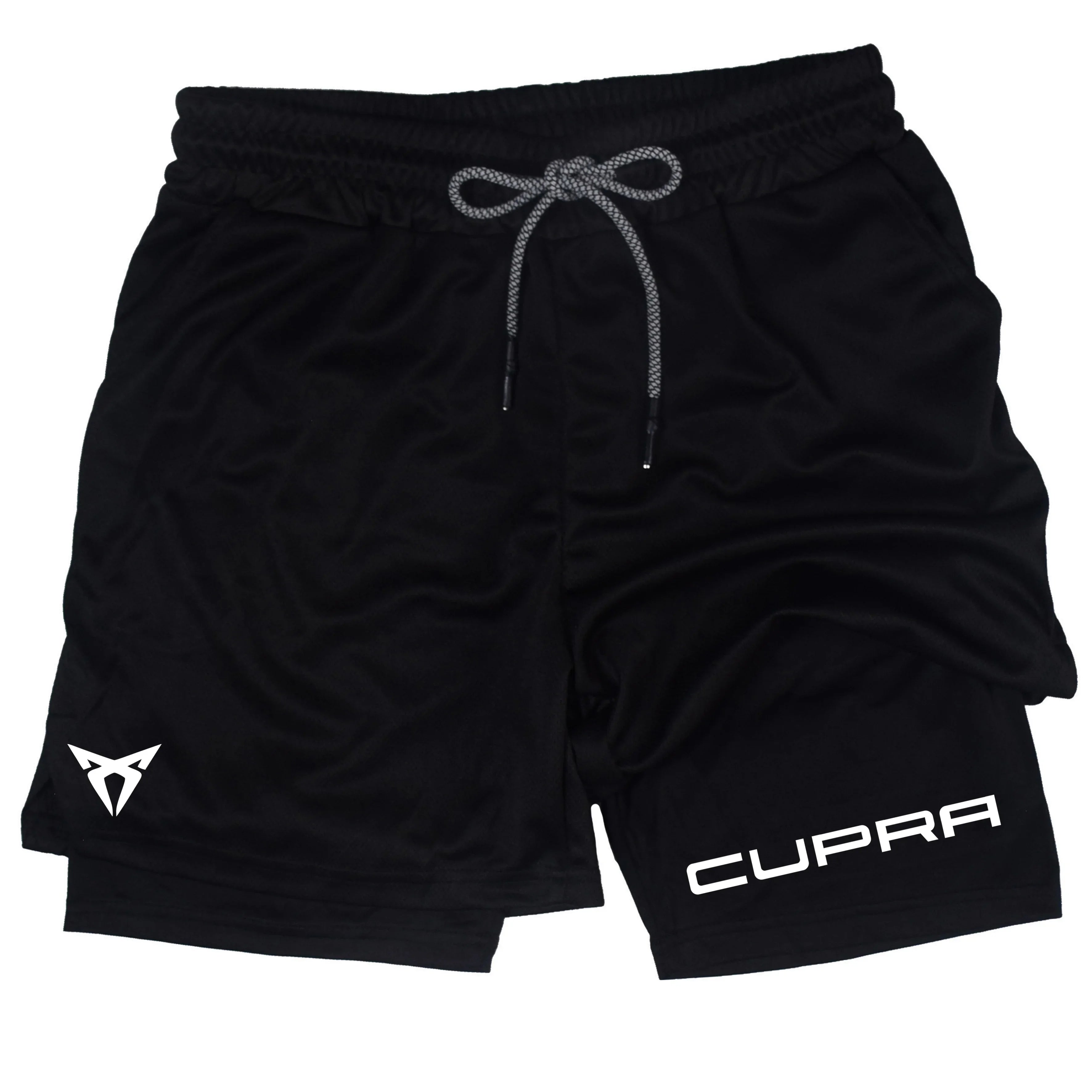 Men's short sports 2-in-1, breathable, elastic, quick-dry, double-layer, summer running clothes, M-3XL RL0244