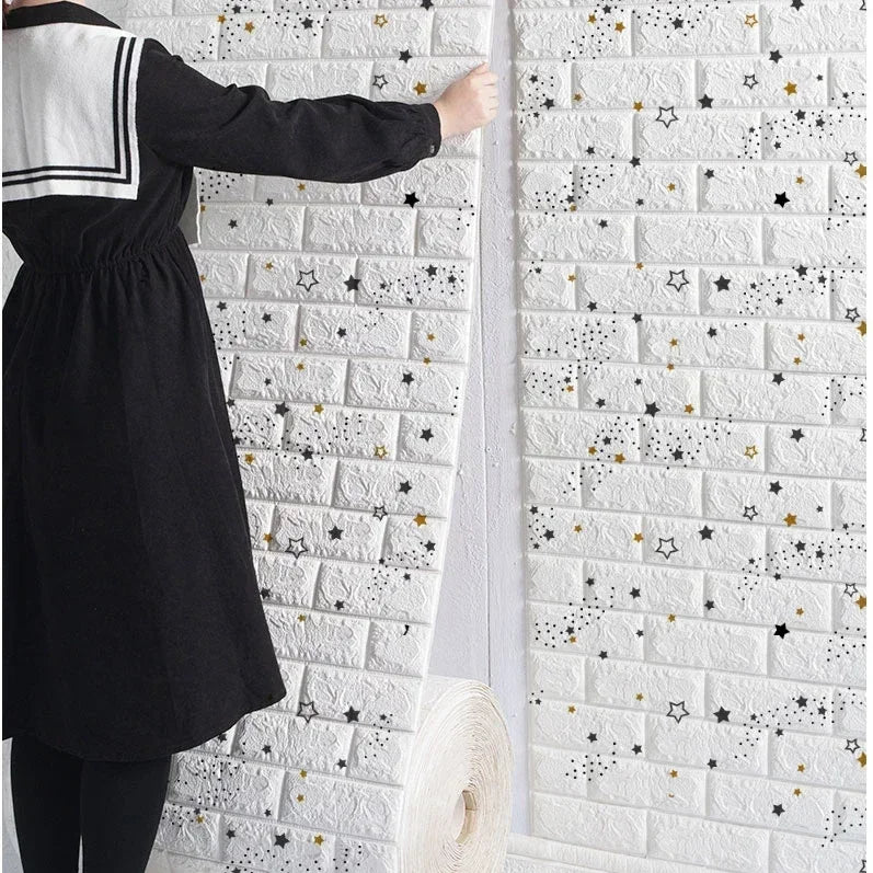 3D Wallpaper Decoration Self-adhesive Antique Foam Brick Wallpaper Living Room Bedroom Waterproof 3d Wall Sticker