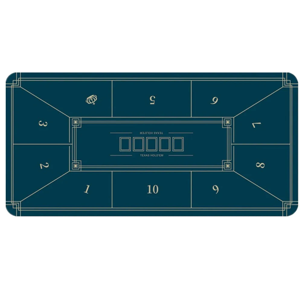 120 x 60 cm Casino Texas Hold'em Tablecloth Square Chip Rubber Mat Poker Card Table Mat Entertainment Card Mat for Game Party