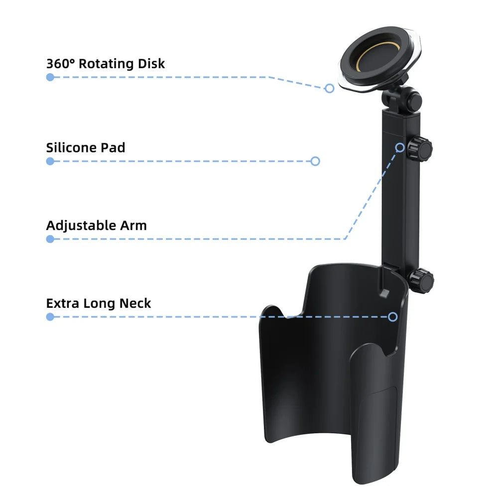 Car 2-1 Mobile Phone Holder Cup Holder Mobile Phone Holder Vertical Horizontal Rotation Universal Drink Holder