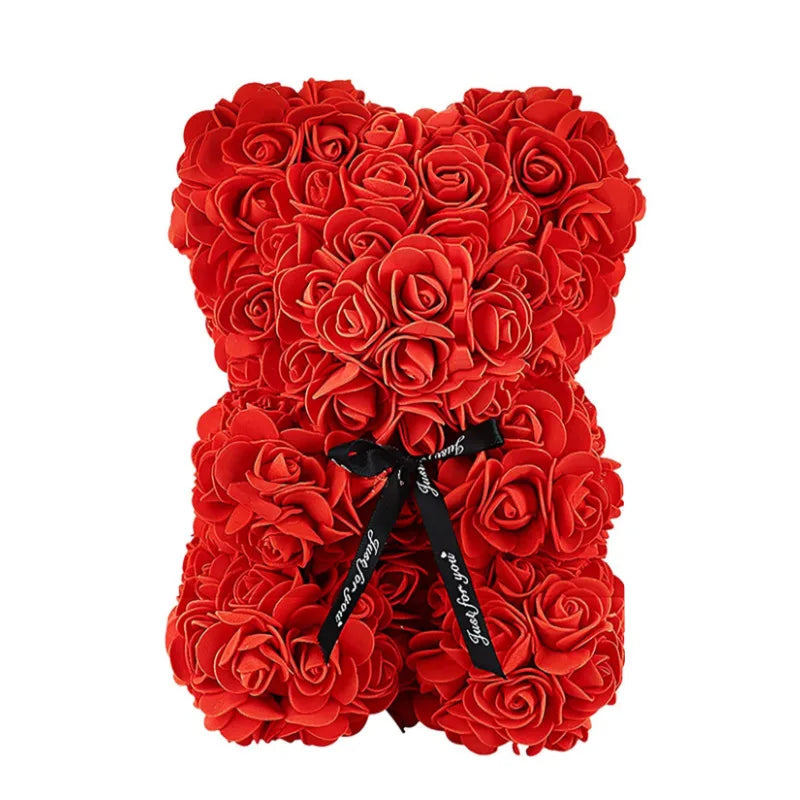 2026 Artificial Flower Eternal Rose Teddy Bear for 520 Mom Mother's Day Birthday Valentine's Day Anniversary Gifts & Decorations