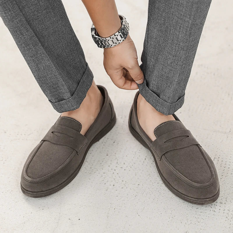 Men's Slip On Loafers Preppy Lightweight Breathable Comfort Outdoor Flats Non Slip Soft Sole Casual Daily Walking Shoes