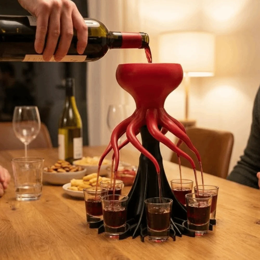 8 Holes 3D Printing Wine Distributor Novelty Multi-shot Drink Dispenser Plastic Unique Gift Liquor Shot Dispenser Kitchen