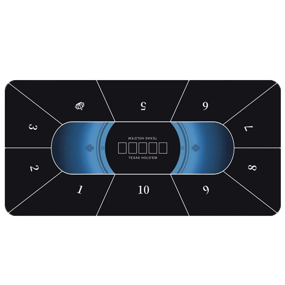 120 x 60 cm Casino Texas Hold'em Tablecloth Square Chip Rubber Mat Poker Card Table Mat Entertainment Card Mat for Game Party