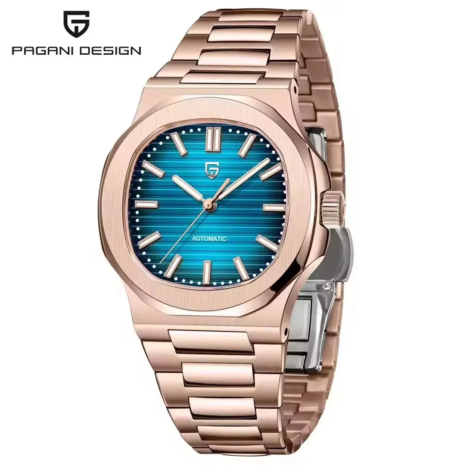 PAGANI DESIGN New Sport Elegance Mechanical Watch Stainless Steel Luminous Man watch Sapphire Seagull ST16 Movt Men's Watches