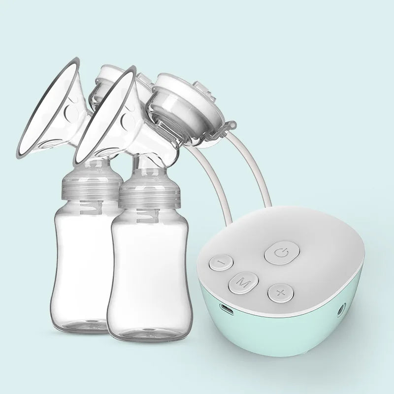 Double Electric Breast Pump USB Electric Breast Pump With Baby Milk Bottle Cold Heat Pad BPA Free Powerful Breast Pumps
