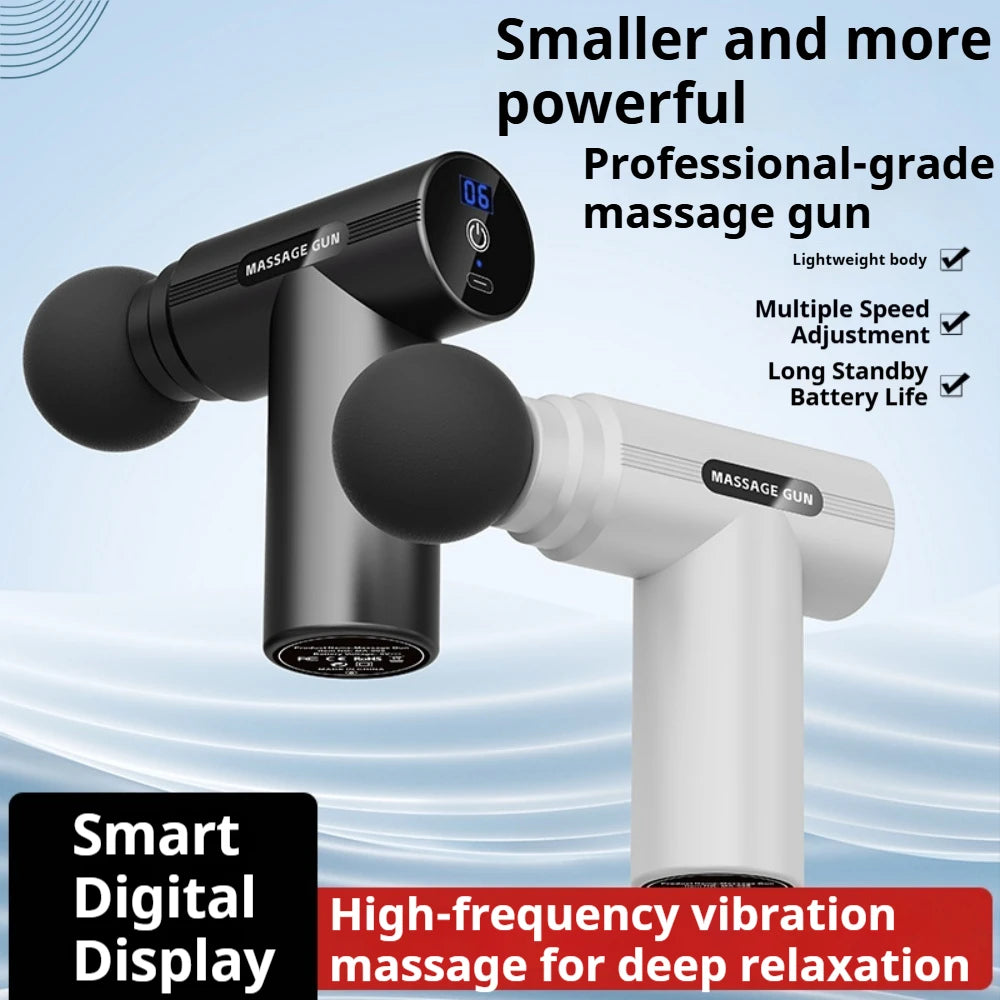 Strictly select new professional muscle relaxation impact massager mini portable USB charging fascia gun gift