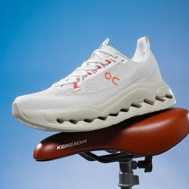 New Running Shoes Breathable Mesh Shock Absorption Hollow Out Sole Lightweight Sports Sneakers Non-slip Walking Shoes