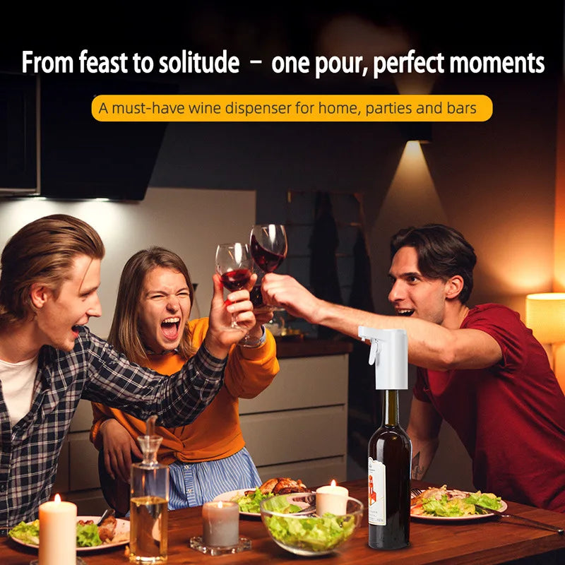 Automatic Wine Dispenser Smart Sensor Wine Pump with Touch-Lever Control for Red Wine Whiskey Liquor - Electric Decanter