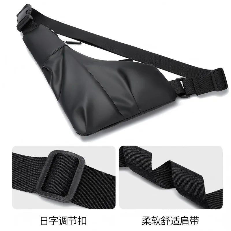 Anti-Theft Triangle cross Bag with Adjustable Strap - Casual Chest Bag for Men,Ideal for Outdoor Activities,Commuting,Travel