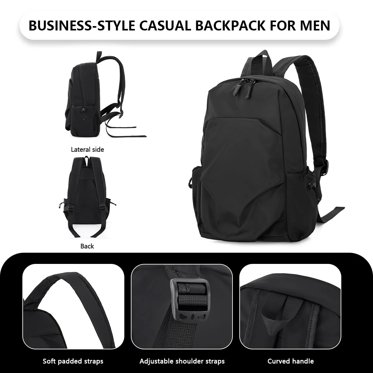 Lightweight Mini Backpack for Men, Versatile for Travel, Outdoor Hiking, Mountaineering, Casual Small Backpack, Student School Bag, Fishing, Outings, Meetings