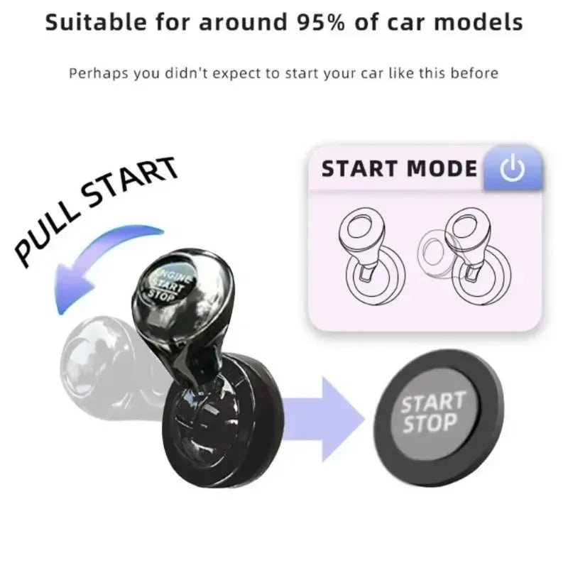 Retro Joystick Decoration Car One-Touch Start Button Push-to-Start Rocker Lever Automotive Interior Accessories Car Gift