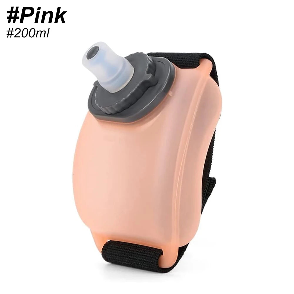 Wrist Water Bottle,Wearable HandsFree Silicone 200 ml Running Water Bottle,Portable Fitness Cycling Marathon Rock Climbing