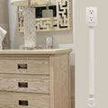 Power Socket Expander 2 Sockets 180° Rotation Stretchable Length Punch-free Power Strip Electrical Socket Extension Cord