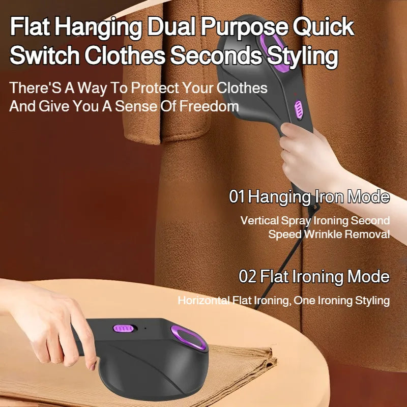 Handheld Steamer Compact Travel Ironing Machine Iron Quick Heating Steamer Removes Wrinkles Cares for Clothes
