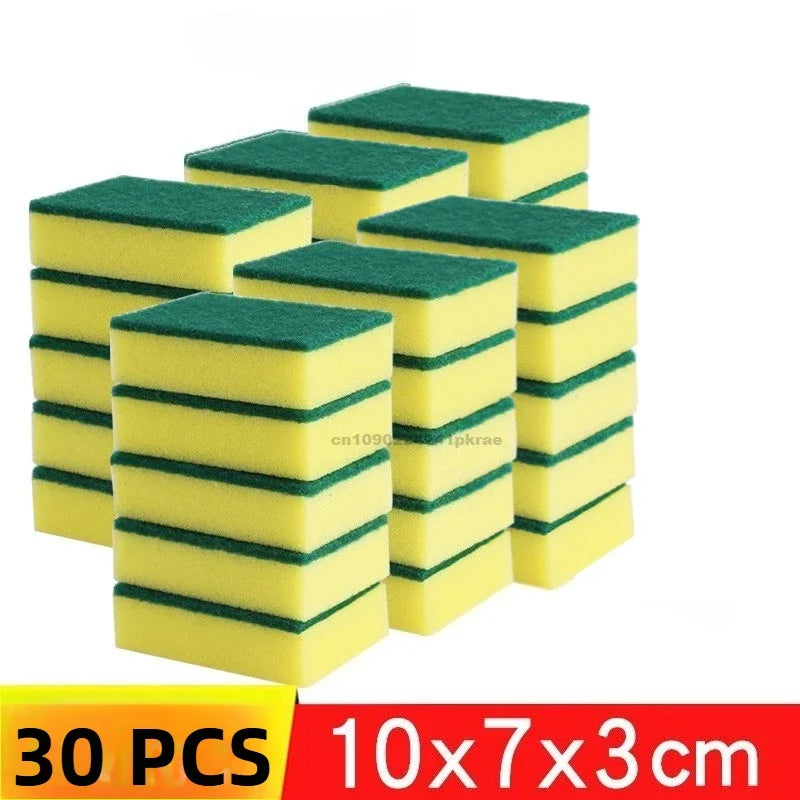 Premium Double-Sided Cleaning Sponge Durable Non-Scratch Super Absorbent - Ideal for Household Cleaning Dishwashing Kitchen Use