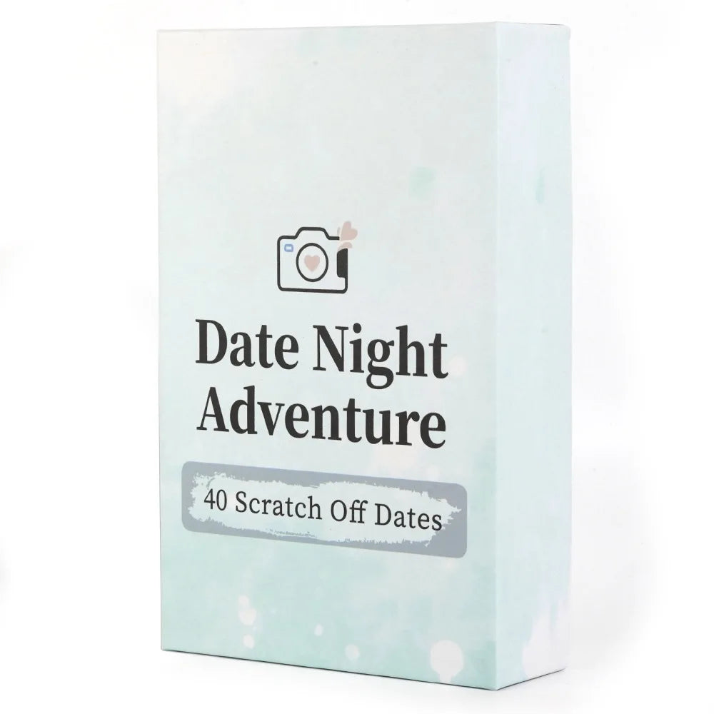 40 Date Ideas Scratch Cards – Romantic Couple Date Night Gift For Him, Engagement, Bridal Shower And Anniversary