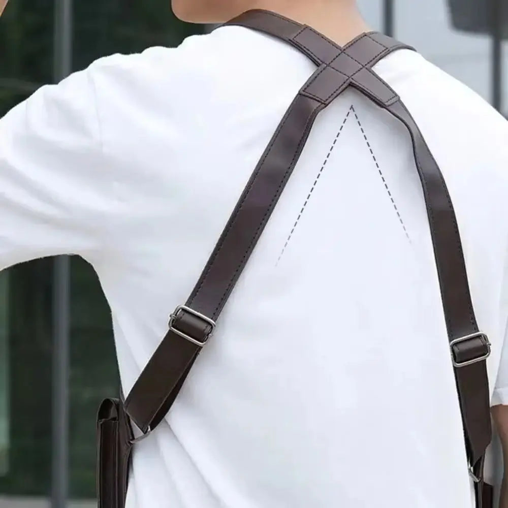 Retro Anti-theft Storage Vest Bag Multi-Pocket Leather Hidden Underarm Shoulder Concealed Multifunction Crossbody Bags Men Woman