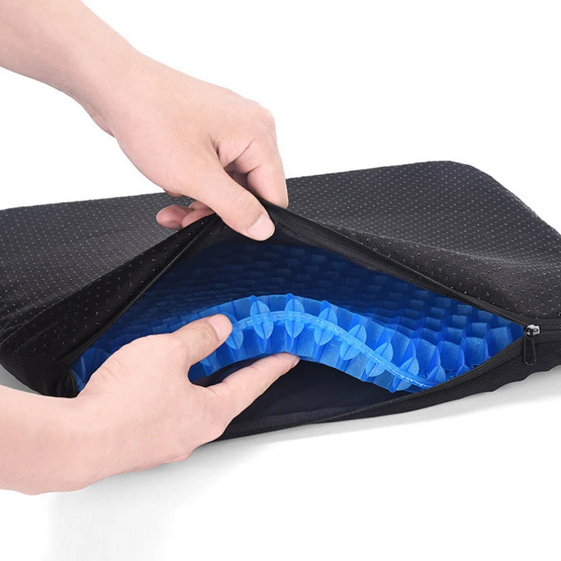 Hot Breathable Soft Silicone Sitting Cushion Summer Home Sofa Chair Office Backrest Support Pillow Cover Seat Puffs Cute Gifts