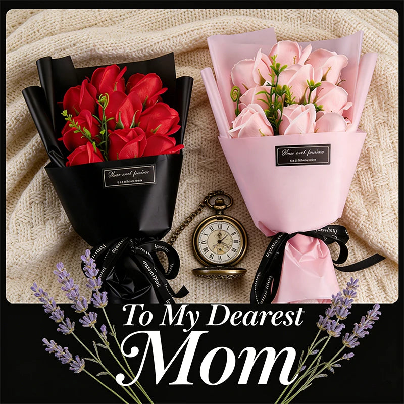 Silk Soap Flower Rose Bouquet Artificial Flower for Home Wedding Birthday Party Valentine's Day DIY Gift Home Decoration