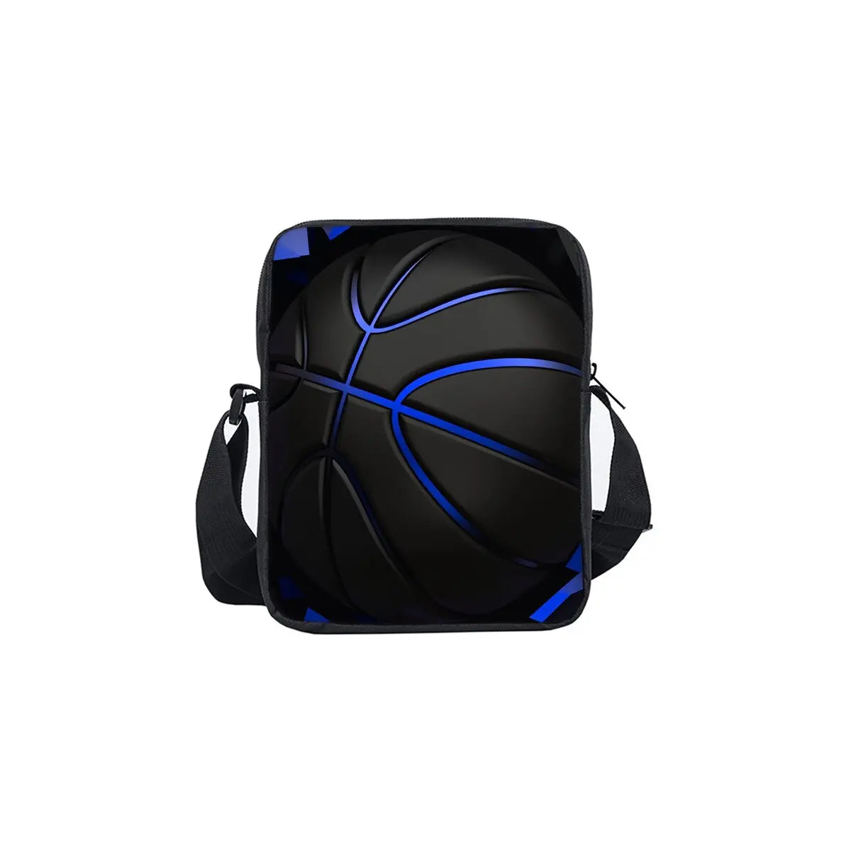 Basketball Printe Single Sided Messenger Bag for Boy/Girls Children Best Gifts 2D Flat Cartoon Casual Crossbody Bag
