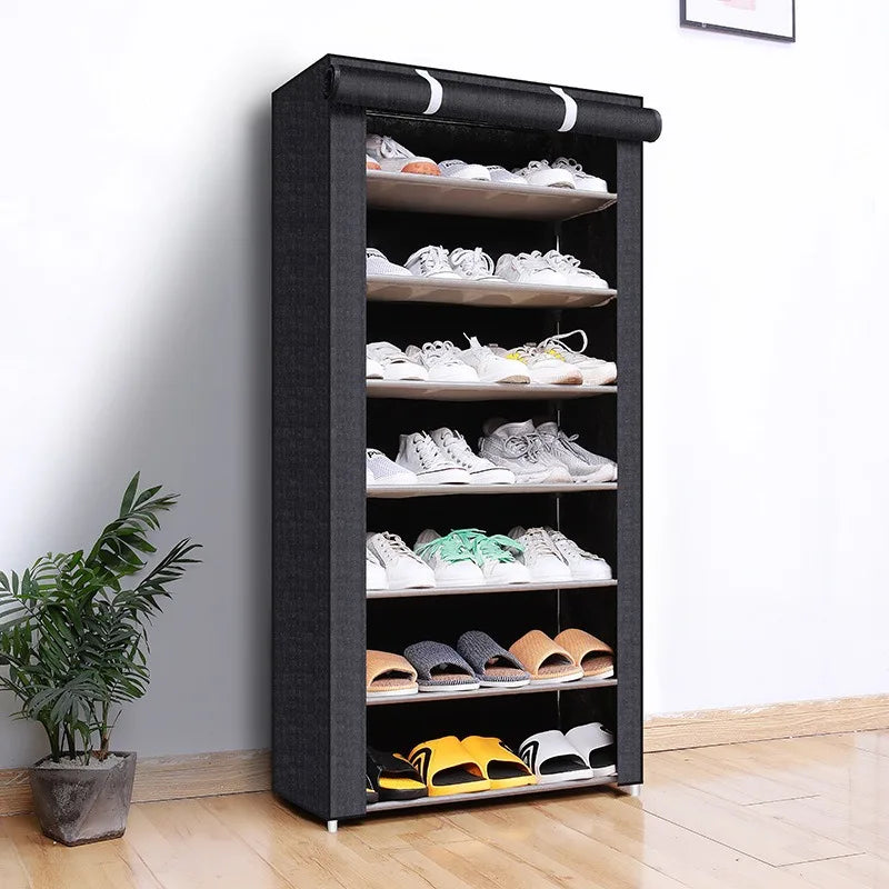 6/8/10Layers Dustproof Shoe Cabinet Multilayer Minimalist Nonwoven Shoe Rack Organizer Home Furniture Space-saving Organizer