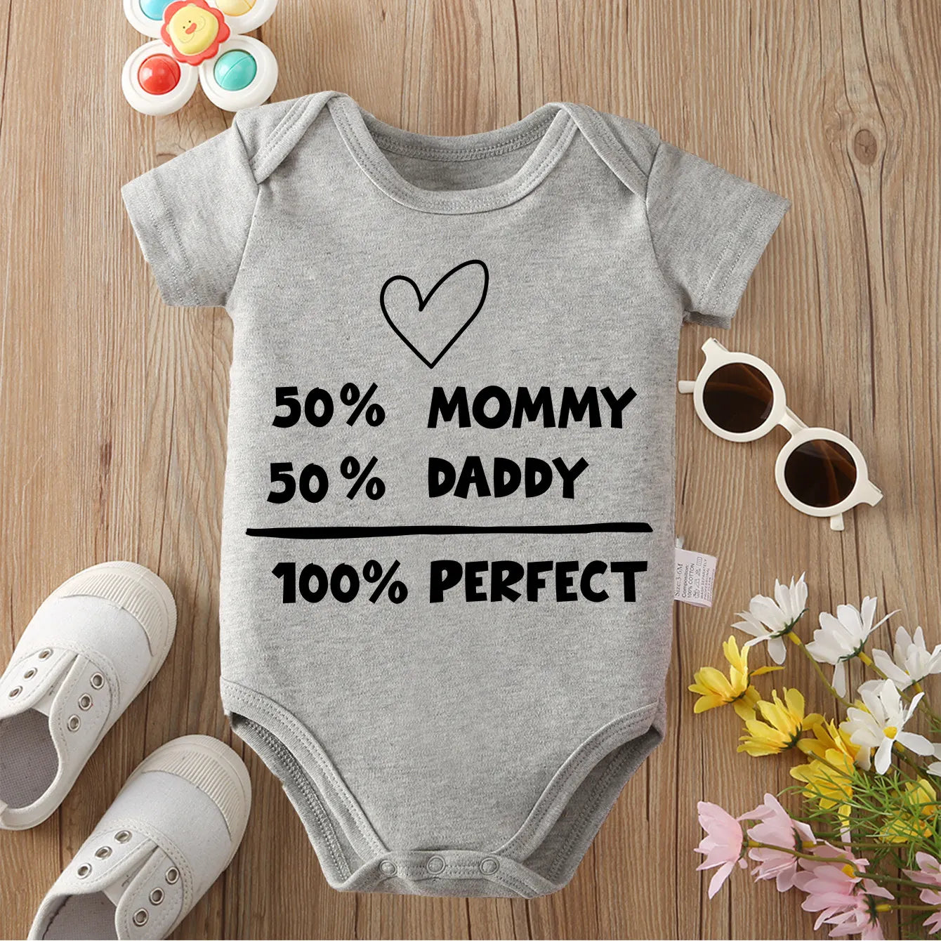 100% Cotton Onesie Cloths We Are Happy Family Exquisite Print Comfortable Bodysuit for Baby Jumpsuit for 0 To 12 Months Newborn