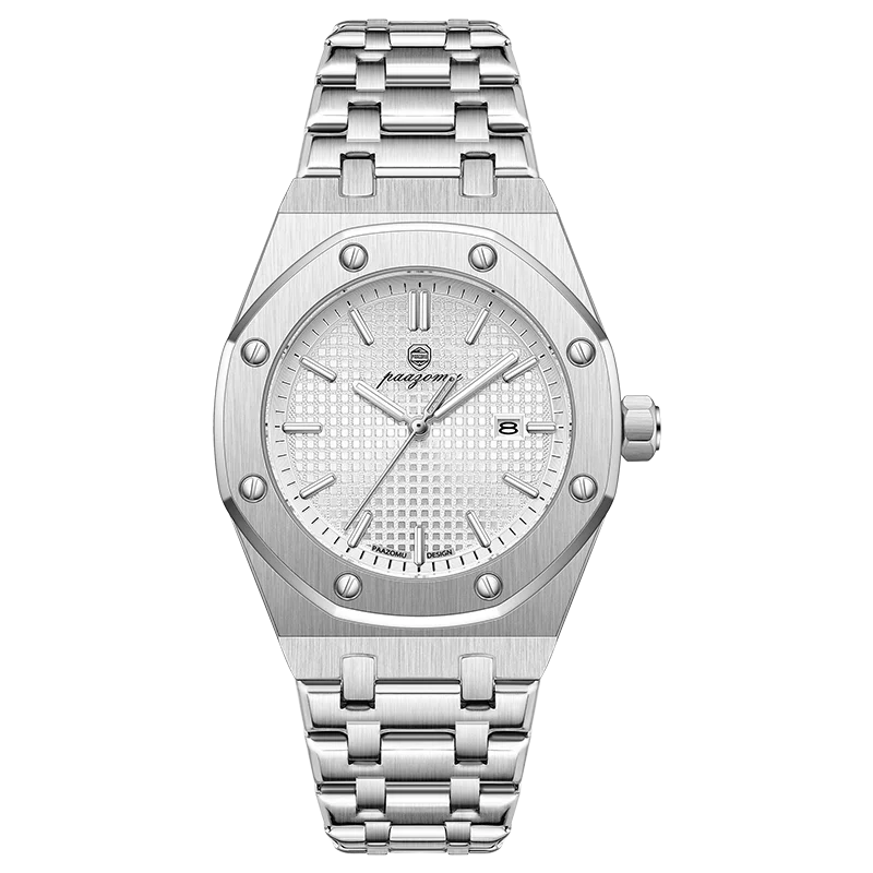 PAAZOMU Luxury Quartz Man Wristwatch Sport Men Watches Waterproof Luminous Date Week Stainless Steel Men's Watch Male Reloj+box