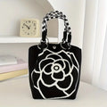 Portable Handbag Large Capaci Knitted Tote Bag for Work Commuting Outings Miscellaneous Items Korean Japanese Sle Handbag