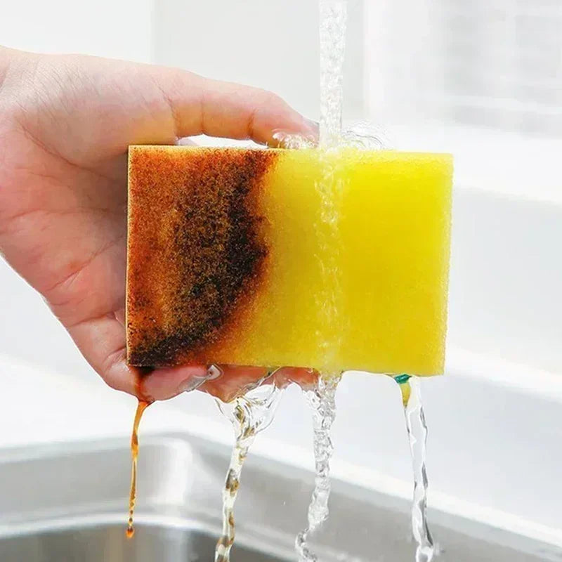 Premium Double-Sided Cleaning Sponge Durable Non-Scratch Super Absorbent - Ideal for Household Cleaning Dishwashing Kitchen Use