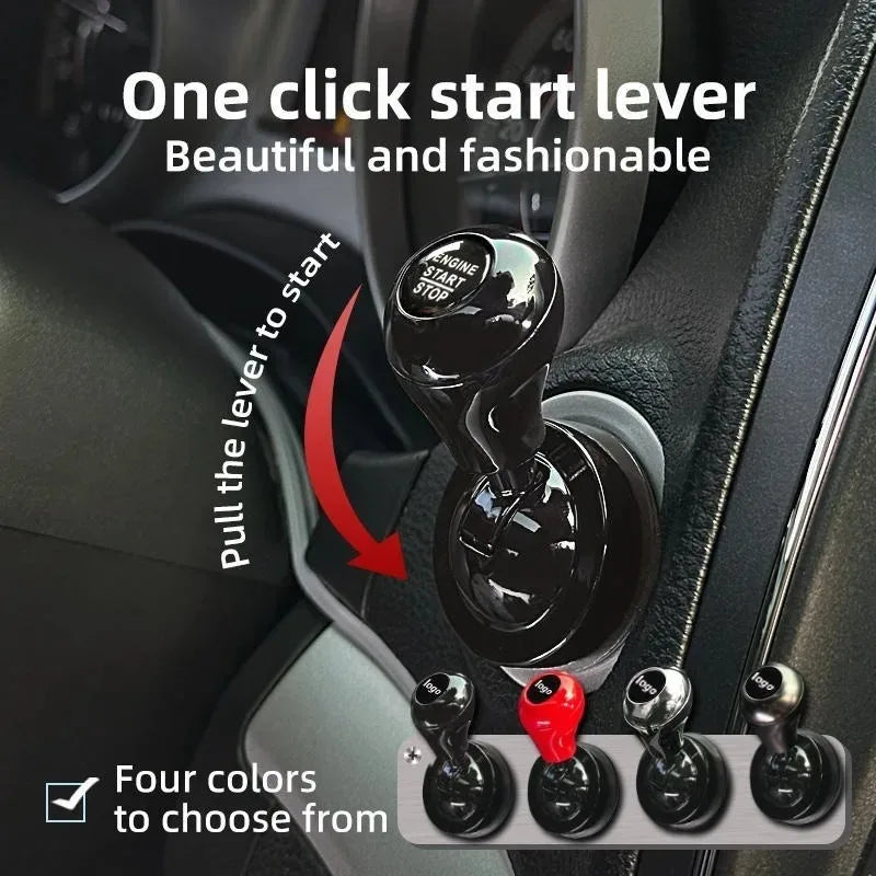 Retro Joystick Decoration Car One-Touch Start Button Push-to-Start Rocker Lever Automotive Interior Accessories Car Gift