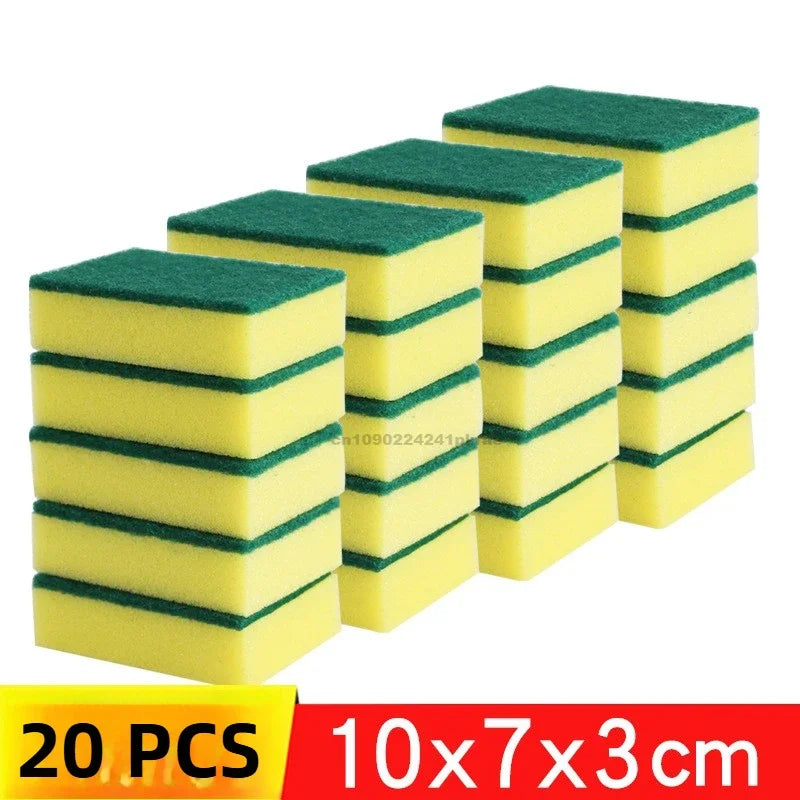 Premium Double-Sided Cleaning Sponge Durable Non-Scratch Super Absorbent - Ideal for Household Cleaning Dishwashing Kitchen Use