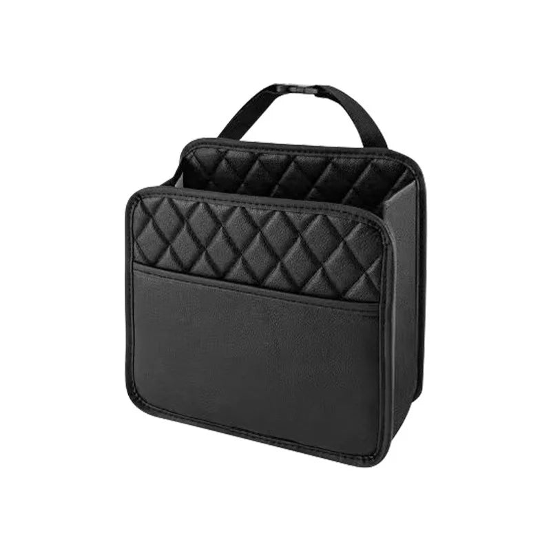 Multifunctional Car Seat Storage Bag Leather Auto Organizer Garbage Bag Universal Fit For Most Car Models