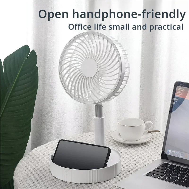 Folding Portable Mini Electric Fan Retractable Fan USB Charging Dormitory Outdoor Cooling Appliances Adjustable Home Fans Gift