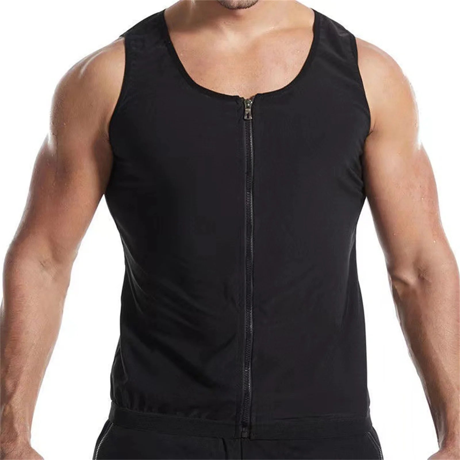 Sauna Sweat Suits Shirt Vest Waist Trainer for Men Compression Workout Shapewear Excersize Gym Clothes Working Out