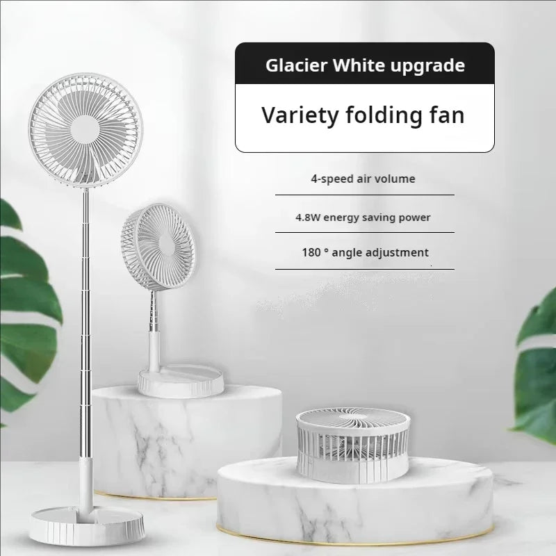 Folding Portable Mini Electric Fan Retractable Fan USB Charging Dormitory Outdoor Cooling Appliances Adjustable Home Fans Gift