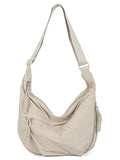 Trendy Women's Soft Cloth Shoulder Bag Solid Color Student Casual Style Big Handbags Crossbody Bags for Women Shoulder Hobos Bag