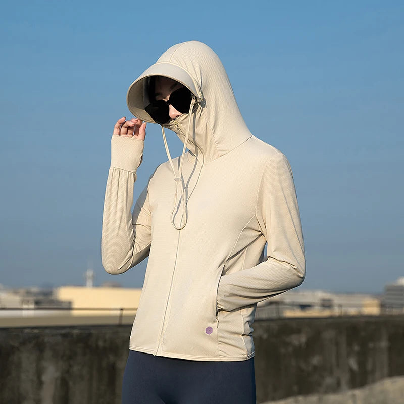 Summer Thin Couple Sports Leisure Sunscreen Clothing Comfortable High Quality Ice Silk Breathable Outdoor UV Protection Coat